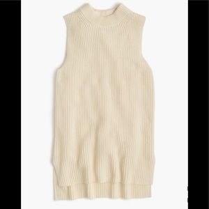 J crew Sleeveless Cream Sweater Tank